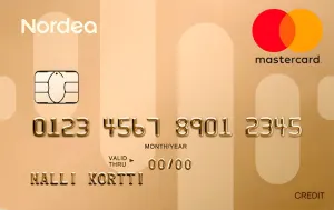 Nordea Gold kreditkort (Mastercard) – framsida