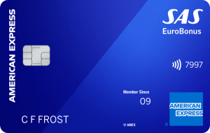 SAS Amex Classic kreditkort – framsida