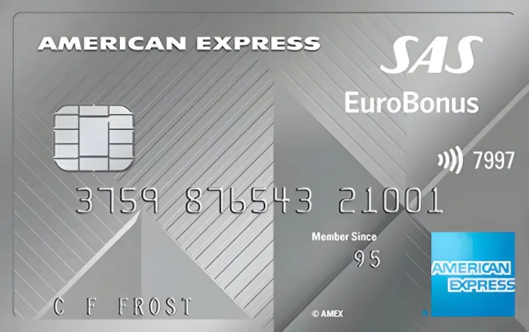 SAS EuroBonus American Express Elite kreditkort – framsida